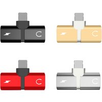 Audio Otg Adapter Cable For iPhone Jack Aux Female Mini 2 in 1 Dual Audio And Charging Adapter For IPhone