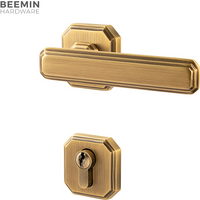 Wholesale Factory Price BEEMIN Chinese Rosette Silent Solid Brass Interior Door Lock BR6-191 Modern Hotel Use 5-Year Warranty