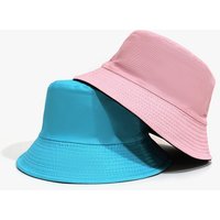 Wholesale Custom Reversible Bucket Hat 100% Cotton Blank Fisherman Cap Unisex Fashion Solid Color Sun Hat