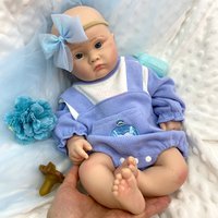 Familia Soft Touch Full Body Silicone Reborn Doll Girl Realistic Open Eyes DIY Art Creation Collectable Figurine