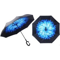 2019 Hot Selling New C Shape Reverse Inverted Double Layer Windproof UV Protection Folding Umbrellas