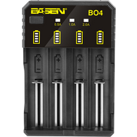 High quality BASEN BO4 universal usb 18650 battery charger for lithium batteries