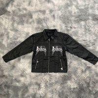 DENIMGUYS Zipper Cuffs Men's Streetwear Hip Hop Waxed Coated Jacket Men
