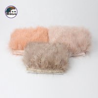 Wholesale Xinyuling Brand 3.15-4.33 Inch (8-11 Cm) Multi-Colored Turkey Feather Fringe Trim Small Size Fluffy Decorations Dyed