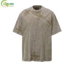 Custom Screen Print Tie Dye Blank Oversized T Shirt Stonewashed Plain Heavyweight Cotton Unisex Personalized T-Shirt