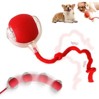 Interactive Rolling Ball Cat Toy Durable TPR and Plush Material Self-Hi Relieve Boredom Squeaky Sound Pet Toy for Cats Dogs Toys