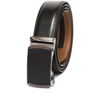 Customize Logo Cowhide Ratchet Belt for Men New Design Zinc Alloy Automatic Buckle Genuine Leather Formal Belt