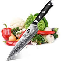 SHANZU Kitchen Knife 8 inch Professional Chef Knives Japanese Damascus Raindrops Pattern Stainless Steel knives with G10 Handle