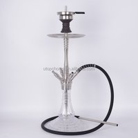 Top Sale Premium Shisha Large 304 Stainless Steel Water Shisha From Stock Shisha Set Narguile With One Hose Connector Chicha