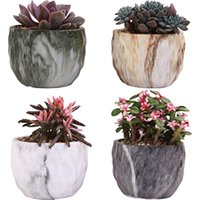 Modern Indoor Marble Design Ceramic Mini Plant Pots