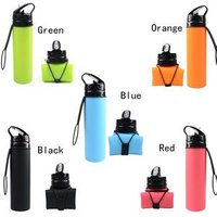600ml Collapsible Silicone Sports Water Bottle