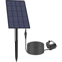 Solar Fountain Pump DIY Kit Solar Water Pump Outdoor with Black Color for Bird Bath Fish Tank Small Pond
