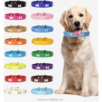 Pet Accessories Collar in Stock Wholesale Dog Leash Collar PU Dog Bone Collar
