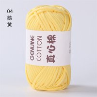 Wholesale DIY Crochet Beginners Plush Doll Making Yarn 68% Cotton 32% Nylon Chunky Hollow Tube Yarn in Roll