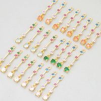 MG27 6pcs/lot Women's Jewelry Accessories 18k Gold Plated Copper Freecopperzirconscharms Necklace Making Findings DIY Pendants