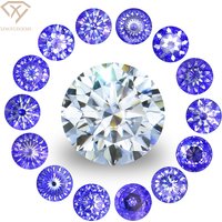 Synthetic Stones 1ct 6.5mm Portuguese Old European Round Brilliant Cut Fancy Moissanite with GRA Certificate for Jewelry Making