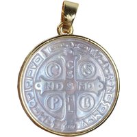 Religious Round Jesus Cross Necklace Pendant Mother of Pearl Shell Women Diy Jewelry Accessories