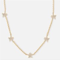 Daidan Star Necklace Chain Charm Necklace Jewelry Sterling Silver Star Zircon Star Necklace