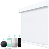 High Quality White Blackout Tuya Wifi Zigbee Electric Remote Control Automatic Smart Home Window Motorized Roller Shades Blinds