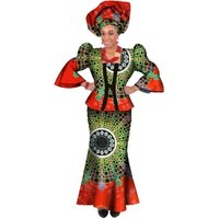 Traditional African Print Dashiki Two Piece Set