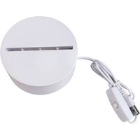 Wholesale LED Crystal Cube RGB Night Light Base 3D Acrylic USB Charging Engraved LED Light Base for Bedroom Application