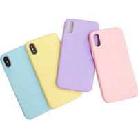 Matte Black Red Slim TPU Phone Cases Finish Thin Profile Basic Back Protective Cover for iPhone Xs Max