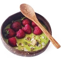 Fancy Natural Lacquer Wholesale Handmade Smoothie Bowls Spoon LOGO Vitnam Organic Coconut Shell Salad Bowl
