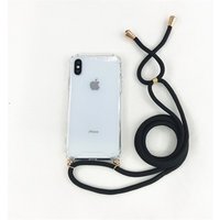 Anti-shock crossbody case with lanyard cell phone case with necklace strap for iphone x xs