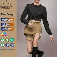 Custom Labels Wholesale Autumn Winter Men's Long Sleeve 100% Merino Wool Sweater