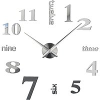 Luxury DIY Wall Sticker Clock Home Living Room Decor Mirror Clock Wholesale Wall Clocks