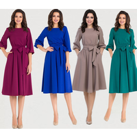 Women's Casual Blank Solid Summer Dress