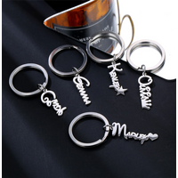 Factory Direct Wholesales Custom Luxury Designer Brand Name Letter Car Logo Keychain