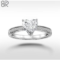 Hot Selling Lab Grown Diamond Engagement Ring IGI Certified Heart Cut 10K 14K 18K Gold Fine Jewelry Rings for Women