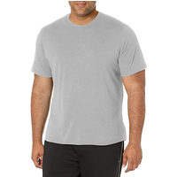 Wholesale Lightweight Soft 100% Polyester Knitted Sporty Stretch Jogging Wear Fitness Sports T-Shirt Custom Logo Blank