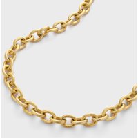 YF4060 Hip Hop 18k Gold Plated Rope Link Chain Chunky Bracelet Waterproof Stainless Steel Oval Chain Punk Coarse Thread Necklace