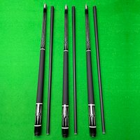 57" 2-Piece Stainless Steel Joint Fiberglass Graphite Composite Pool Cue Sticks with 13mm Multi-Layer Tip for Snooker