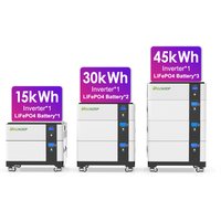EU Stocks Stackable All-in-one 10Kw Off Grid Inverter 48V 300Ah 15Kwh LifePO4 Battery 30KWH 45KWH Solar Energy Storage System