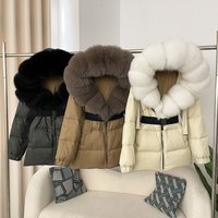 OFTBUY 2025 New Winter Puffer Down Jacket Women Real Fox Fur Hooded Thick Warm 90% White Duck Down Coat Female Waterproof Parka