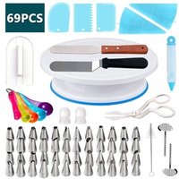 2018 Hot Sale Cake Decorating set baking tools rotating Cake stand turntable Supplies plastic cake stand