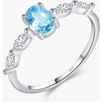 925 Sterling Silver Exquisite Oval Cubic Zirconia Charming Finger Rings for Women Girls Party Fine Jewelry Accessories
