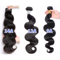9A 12A 14A Grade 100% Human Hair Bundles Natural Black Remy/Virgin/Raw 18 Inch Human Hair Extension Sample Bundles Human Hair