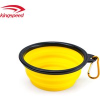 Travel Collapsible Silicone Dog Bowl Foldable Expandable Dish For Pets