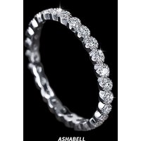 Light Luxury Retro Elegance S925 Sterling Silver Simple Full Diamond Moissanite Wedding Engagement Ring for Women Wedding Bands