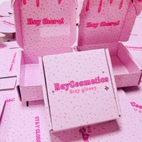 Printing Rigid Pink Product Packaging Corrugated Gift Wrap Shipping Paper Boxes