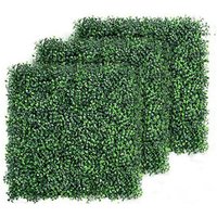 artificial boxwood hedge privacy fence screen greenery panels