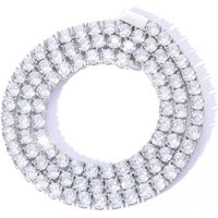 NUOYA Hip Hop Tennis Chain Necklace 5mm Gold Plated Iced Out Bling Tennis Chain Diamond Bracelet Fine Jewelry Gift for Women