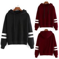 Plain Long Sleeve Sweatshirt Hoodie