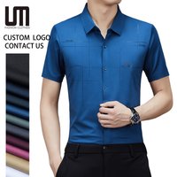 Liu Ming Good Quality Summer Men Fashion Short Sleeve Buttons Formal Business Shirts