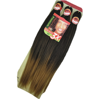 Hot Sales 3x Prestretched Ez Braiding African Extensions Hair Hot Water Shaping Ombre Easy Braid Pre Stretched Synthetic Hair