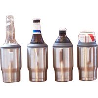 Double Wall Vacuum Insulated beer bottle Holder Can Beverage Cooler for Skinny Cans and Beer Bottles Ice Cold